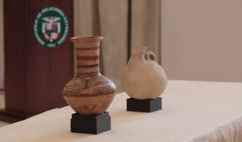 Piezas arqueológicas repatriadas fueron entregadas a MiCultura