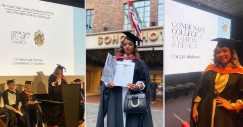 Alexa Chacón culminó sus estudios en Londres