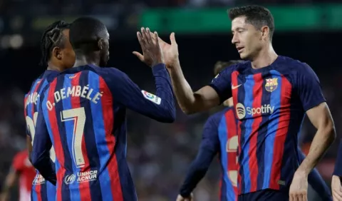 Xavi Hernández sobre la goleada dada al Athletic Club: 'Dembélé estuvo estelar'