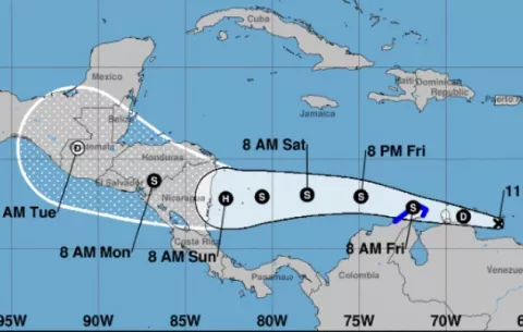 Panamá bajo alerta verde por trayectoria del disturbio #13 en el Caribe; es muy similar a ETA