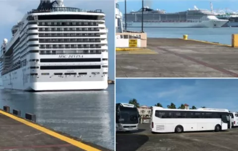 Arribó el crucero MSC al puerto de Colón 2000 con más de 900 pasajeros 