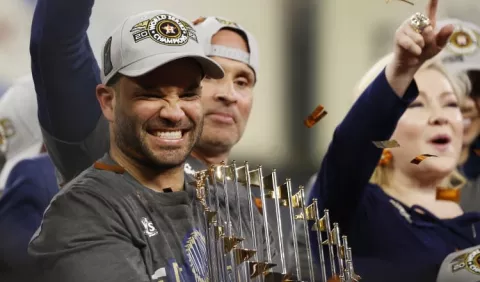 Astros de Houston  y latinos festejan el campeoanto en la Serie Mundial de Béisbol 