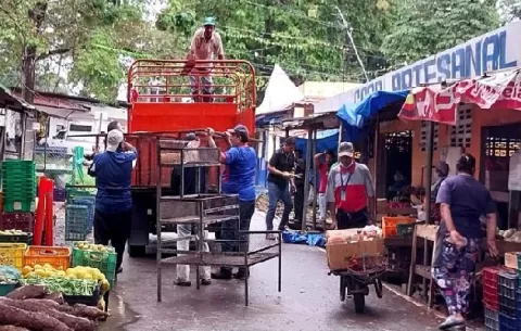 Trasladan a 85 vendedores de productos agrícolas al mercado de abastos provisional en La Chorrera