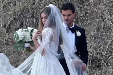 Taylor Lautner se casó con Tay Dome en una romántica ceremonia en California
