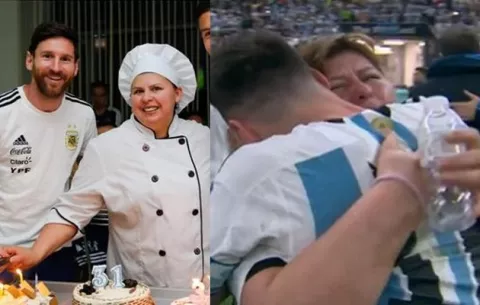 ¡No era su mamá! Messi y el emotivo abrazo con la cocinera