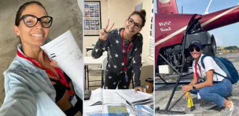 Carolina Dementiev: 'Me gradué como piloto de helicóptero'