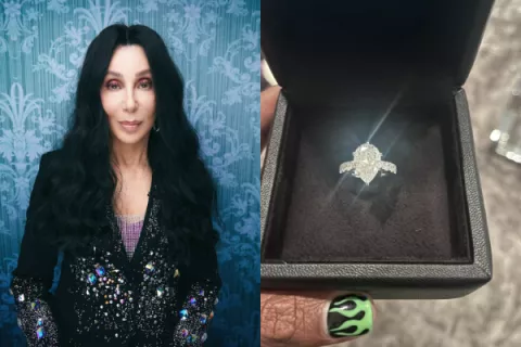 Cher mostró un anillo de diamantes: ¿Se comprometió?