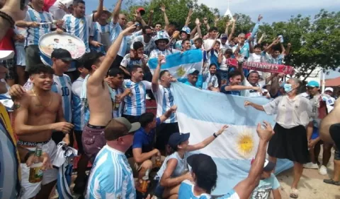 Guararé, celebra  a lo grande el título 'Albiceleste'