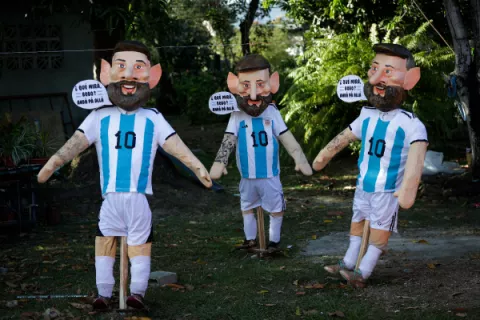 Messi, el muñeco de año viejo preferido de Panamá