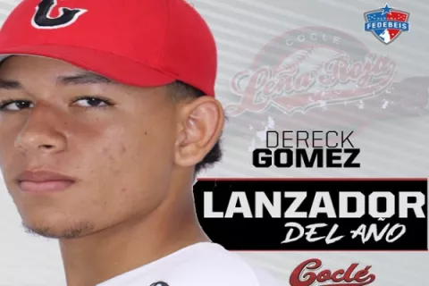 Dereck Gómez fue elegido Lanzador del Año en el juvenil