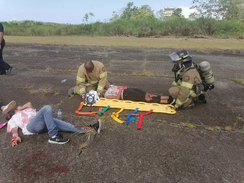 Colón fue escenario de simulacros de desastres 