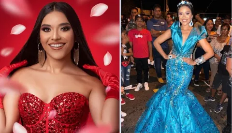 Adriana Liz Bilbao Cajar, reina de Calle Abajo de Capira 