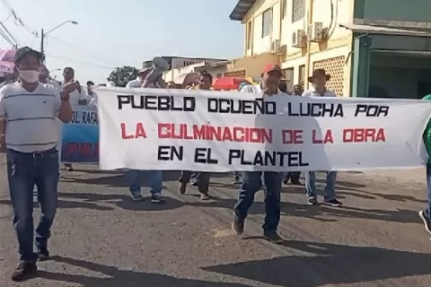 En Ocú, exigen reinicio de obras en colegio secundario