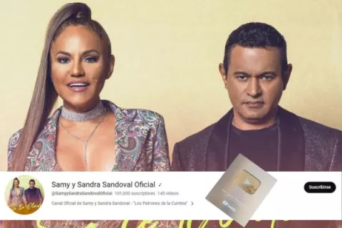 Samy y Sandra Sandoval reciben placa de plata de Youtube