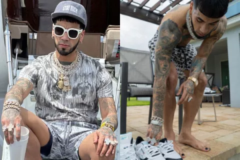 Anuel AA es objeto de burlas por pintarse las uñas 