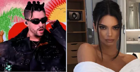 Bad Bunny y Kendall Jenner, momento romántico en Coachella