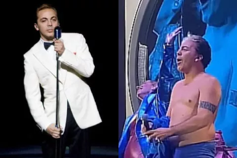 Cristian Castro quedó en ropa interior en un 'show' 