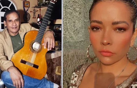 Estefana Ruíz se despide de su papá Orlando Ruíz 