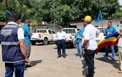 Santeños protestan contra proyecto minero de Cerro Quema