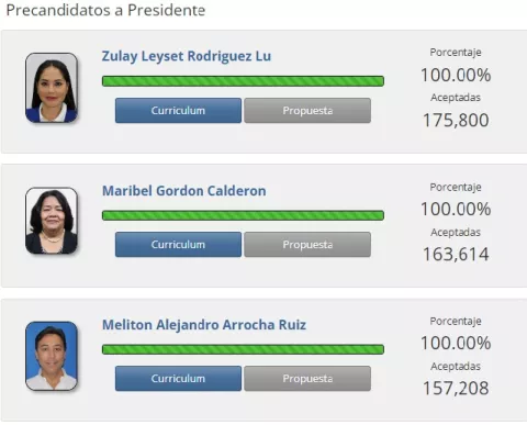 Definidas candidaturas por libre postulación