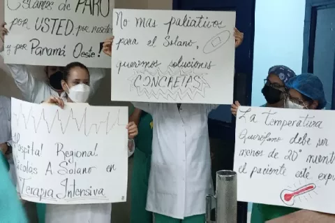 Policlínica reciente paro médico en Hospital Nicolás Solano