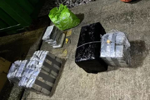 Incautan 65 paquetes de droga en contenedor, dos detenidos