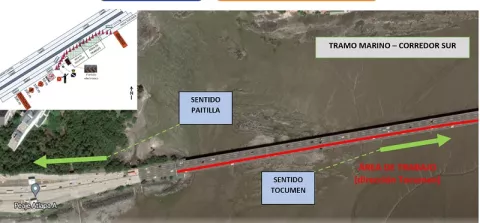 Circulación reducida en el tramo marino del Corredor Sur