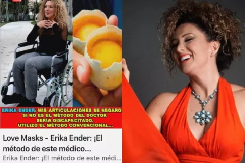 Erika Ender advirtió que están usando su imagen para estafar