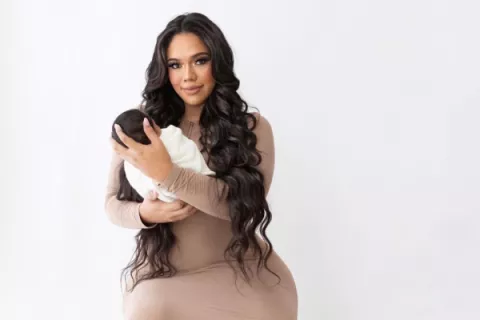 Miah Catalina recibió a su hijo con una fiesta temática