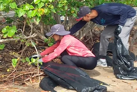 Recolectan todo tipo de desechos en playa El Agallito