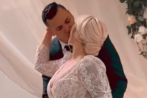Flex y Angélica Matheús se casaron por lo civil