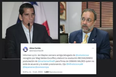 Roux y Escoffery presionan para rechazar postulación 
