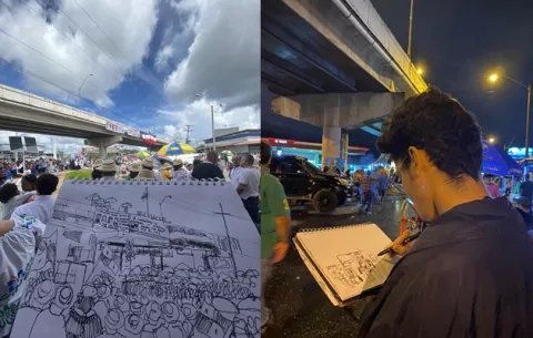 Franz Diego, el artista que plasma las protestas en papel