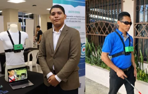 Joven crea dispositivo para personas con discapacidad visual