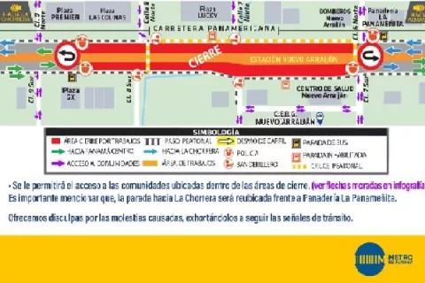 Cierre parcial en Nuevo Arraiján por trabajos en la Línea 3