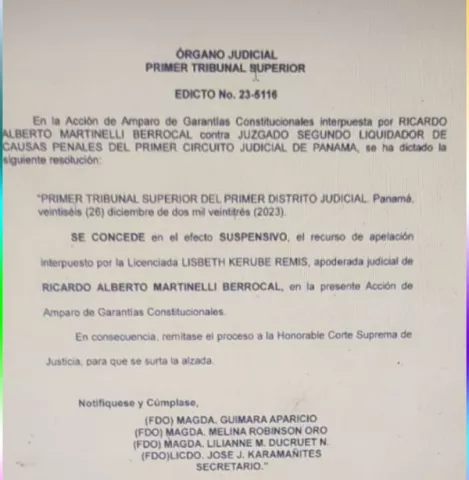 Aceptan apelación a Amparo de Garantías presentado por RM