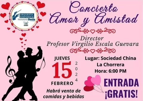 En La Chorrera realizarán el concierto Amor y Amistad