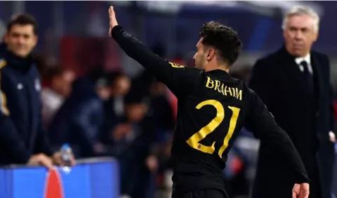 Real Madrid  gana con un golazo de Brahim Díaz en Champions