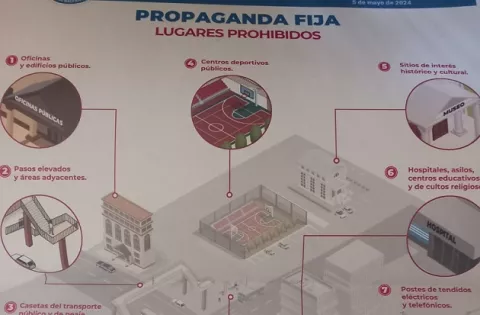 TE retira propaganda electoral de lugares prohibidos 