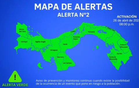 Sinaproc levanta la alerta verde en el territorio nacional
