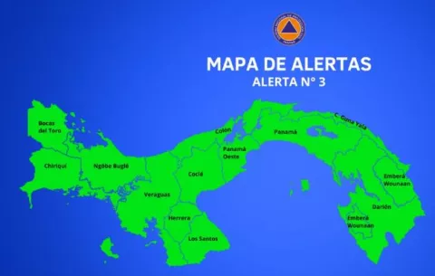 Sinaproc declara alerta verde hasta el 11 de mayo