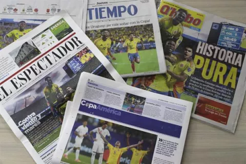La prensa colombiana coincide en darle las gracias a la selección por su Copa América 