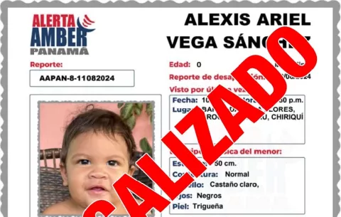 Autoridades encuentran al bebé Alexis Ariel Vega Sánchez
