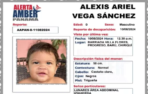 Emiten alerta Amber por desaparición del bebé Alexis Ariel Vega Sánchez