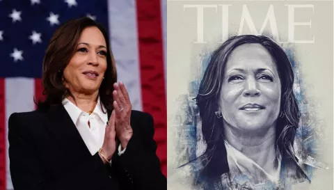 Kamala Harris es portada de Time y la revista destaca que es 'su momento'