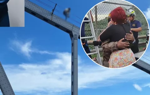 ¿Quién es el hombre que se subió al puente de las Américas y qué papel jugó Marylin Vallarino?