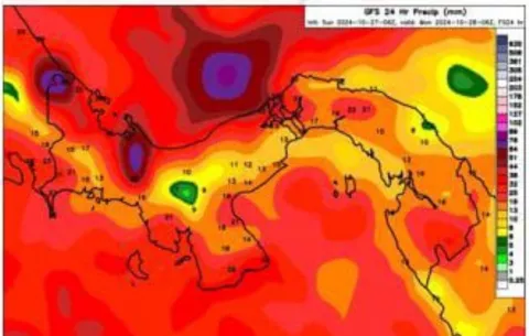 Sinaproc emite aviso por lluvias y tormentas significativas hasta el 29 de octubre