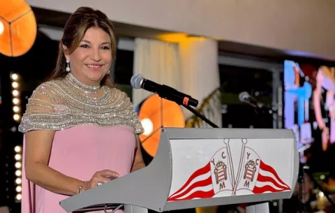 Maricel de Mulino, la primera dama, lució deslumbrante en Mónaco