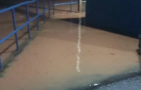 Potabilizadora de La Chorrera afectada por la crecida del río Caimito
