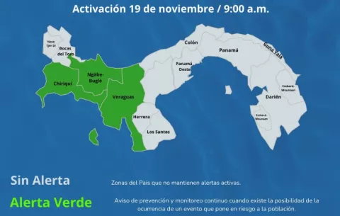Sinaproc baja alerta amarilla en Chiriquí, Veraguas y la comarca Ngäbe Buglé